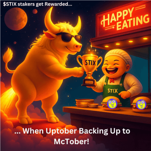 When bulls fly and $STIX win trophies! 🏆🔥