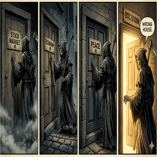 The Grim Reaper Visiting Markets