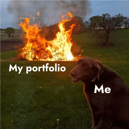 Portfolio’s on fire, but at least I’ve got diamond hands, right? 💎🔥